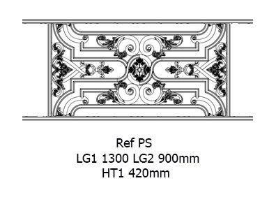 Balcon garde-corps balustrade en fonte Loiselet